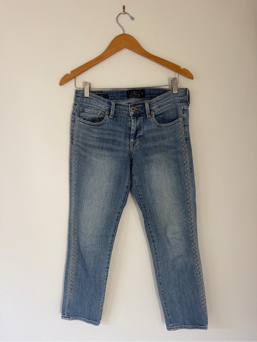Lucky Brand Cropped Jeans with Side Embellishment